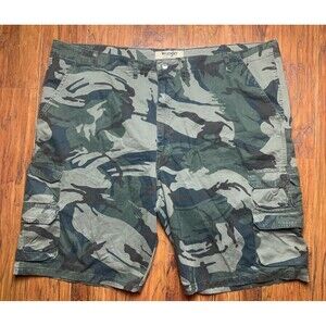 Wrangler Shorts Mens 48 Green Cargo Authentics Camouflage ZM6BSFG